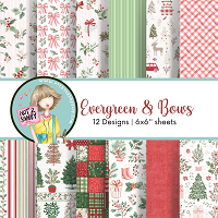 Evergreen & Bows 6X6 Paper Pad - N2S
